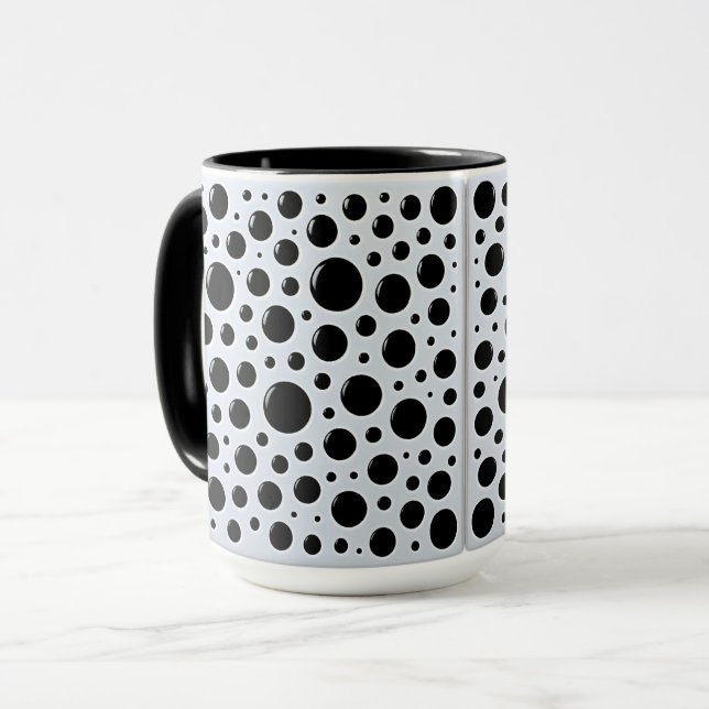 Caneca Modern Black Circles (Frente Esquerda)
