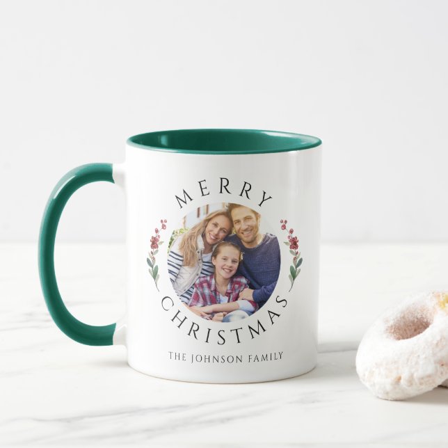 Caneca Modern Botanical Photo Christmas (Com Donut)