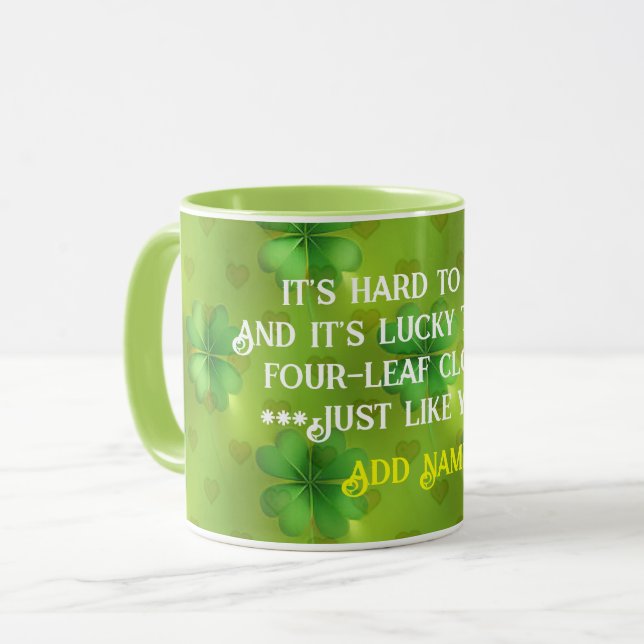 Caneca Modern Clover 4 Lista Coleção Verde (Frente Esquerda)