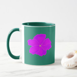 Caneca Modern Floral Purple Emerald Green