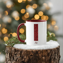 Caneca Modern Glitter Monogram I Mug with Name