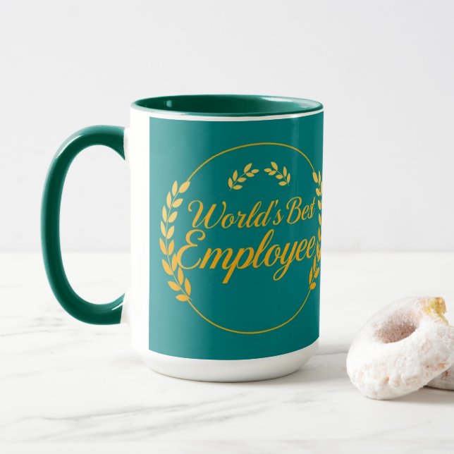 Caneca Modern Minimalist World’s Best Employee (Com Donut)