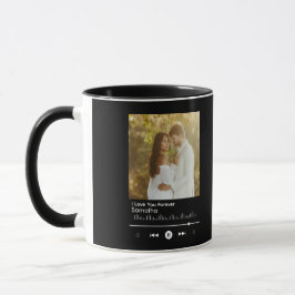 Caneca Modern Music Player Frame Add Title, Name Photo