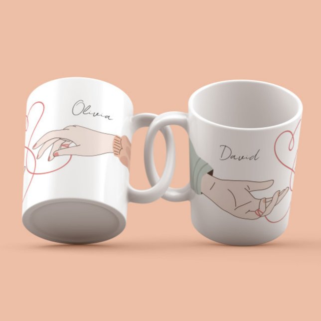 Caneca Modern Names Love Illustrant (Criador carregado)