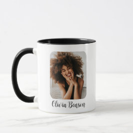 Caneca Modern Personalized Photo and Name Create your own
