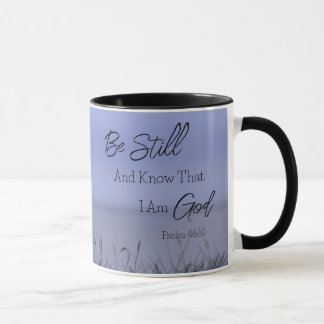 Caneca Modern Simple Scripture Blue Wheat Field  