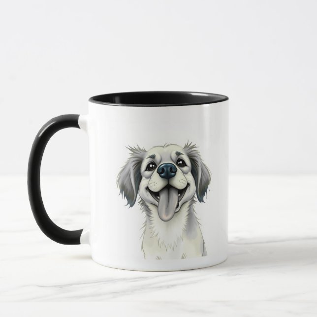 Caneca Modern Typography Pet Name Mug With Photo (Esquerda)