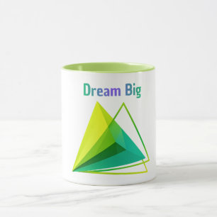 Caneca Moderna de Duas Toneladas Geométricas 3D Co