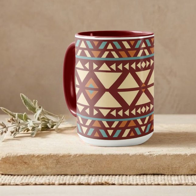 Caneca Moderna de Estilo Sudoeste Geométrico (Criador carregado)
