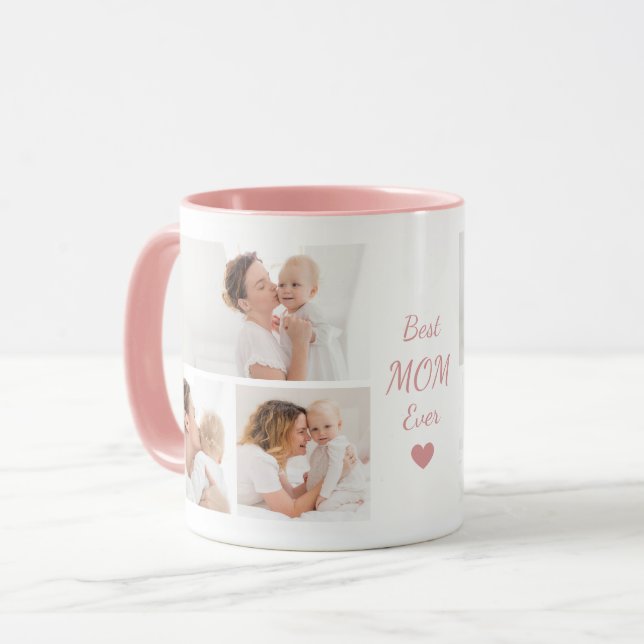Caneca Moderna Mãe na Moda Melhor Mãe de Todos os Tempos  (Frente Esquerda)