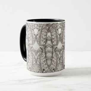 Caneca Moderna Ornada Prata