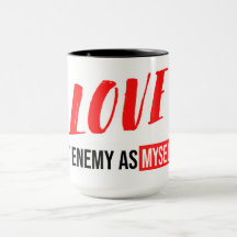 Moderna Tipografia Desenho "Ame Meu Inimigo" Frase