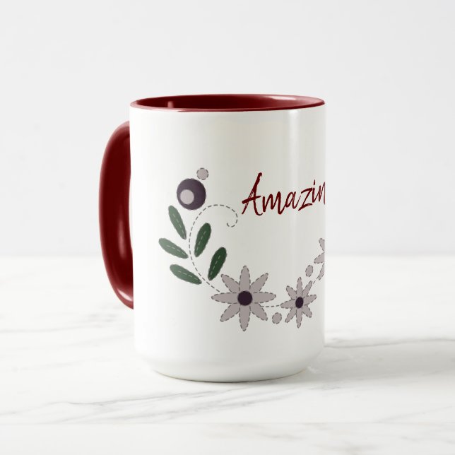 Caneca Moderno Chic Incrível Floral (Frente Esquerda)