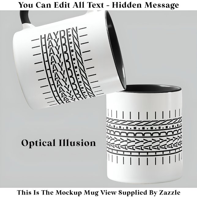 Caneca Moderno de Tendy Mug 121B de Mensagem Oculta do No (Criador carregado)