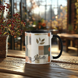 Caneca Moderno Inspirado na Natureza - Abstrato Terroso P