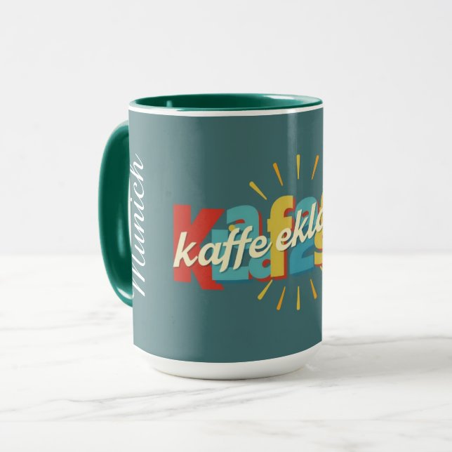 Caneca Moderno Kaffeeklatsch Herança Alemã Personalizado (Frente Esquerda)