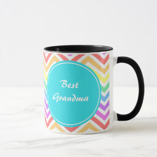 Caneca Moderno, legal, moderno monograma de arco-íris em