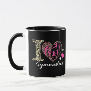 Caneca Moderno Trendy Cute I Adora Gymntics Leopard
