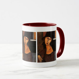 Caneca Modigliani - Jeanne Hebuterne c/Hat e Necklace