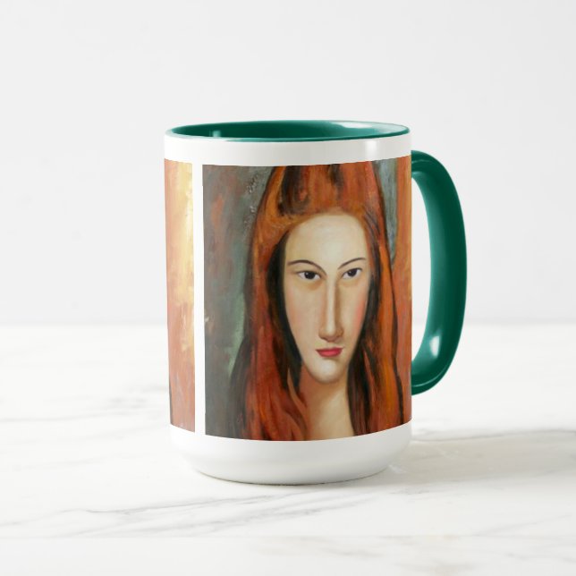 Caneca Modigliani - Retrato de Jeanne Hebuterne Mug (Frente Esquerda)