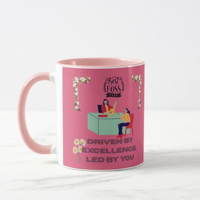 Caneca Modo Chefe Ativado rosado (Esquerda)