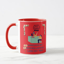 Caneca Modo Chefe Ativado vermelho brilhante