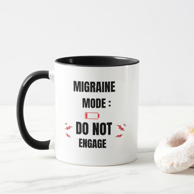 Caneca Modo Enxaqueca – Não Interaja  (Com Donut)