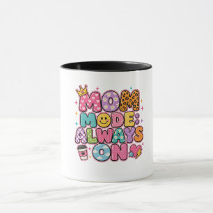 Caneca Modo Mamãe Sempre Ativado, presente do dia das mãe