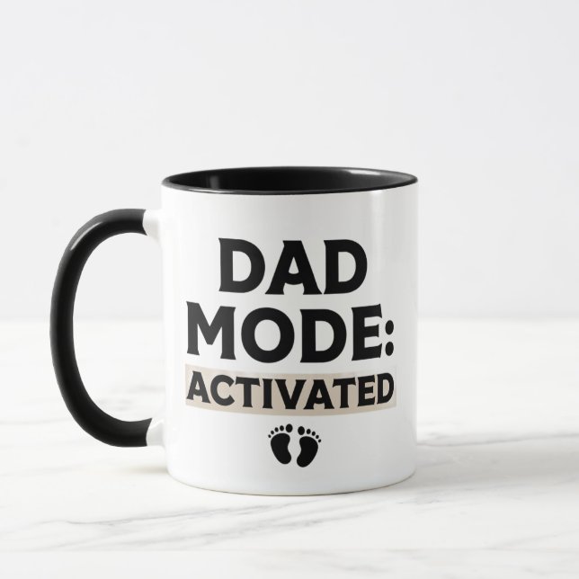 Caneca Modo Pai Ativado Citação Divertida de Novo Pai (Esquerda)