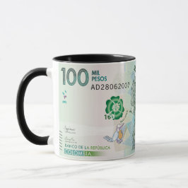 Caneca Moeda ColombianaCafé Café Mug 100.000 Pesos