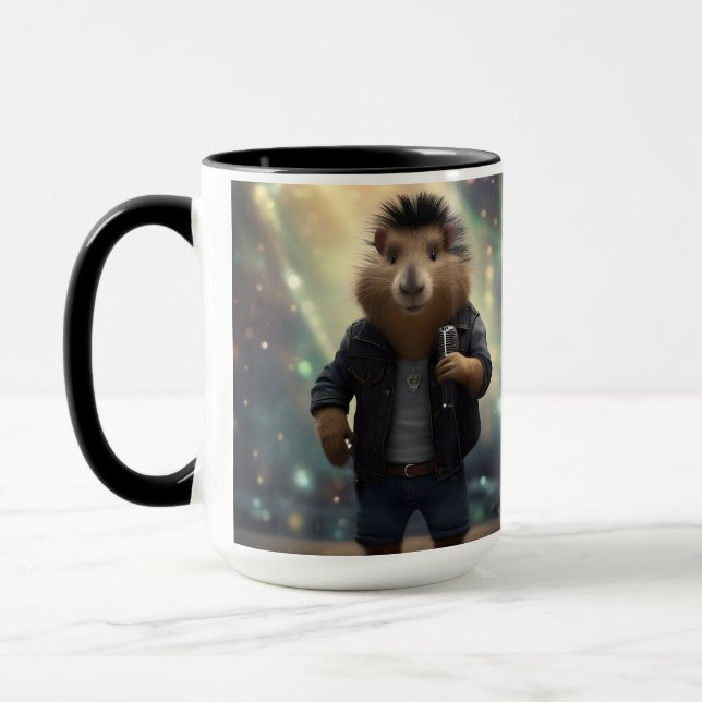 Caneca "Mohawk Capybara: Aproximando o rio!" (Esquerda)