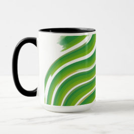 Caneca Molas de padrão Zigzag verde | Drin Geométrico na 