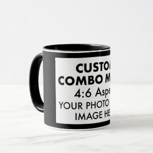 Caneca Moldura de Foto Paisagem 4:6 Preto Combo Personali