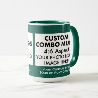 Caneca Moldura de Foto Paisagem 4:6 Verde 2 L. Combo Pers