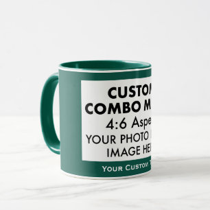 Caneca Moldura de Foto Paisagem 4:6 Verde Combo Personali