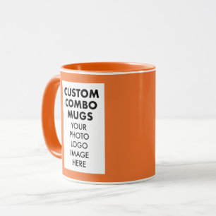 Caneca Moldura de retrato laranja 4:6 2 x Foto Combo pers