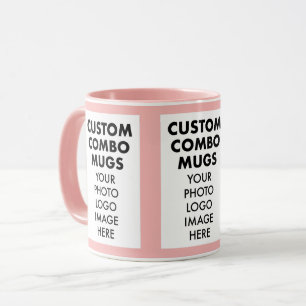 Caneca Moldura de retrato rosa 4:6 3 x Foto Combo persona