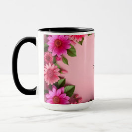 Caneca Moldura Floral Colorida