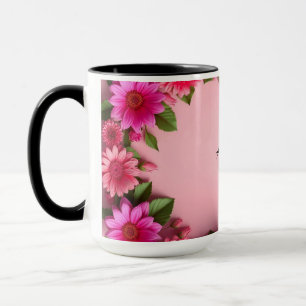 Caneca Moldura Floral Colorida