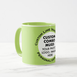 Caneca Moldura Redonda de Foto + Texto Combinação Persona