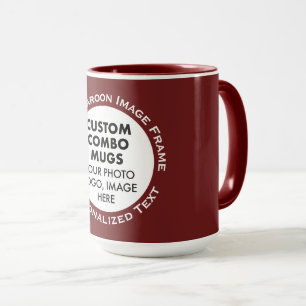 Caneca Moldura Redonda Foto & Texto Grande Combo Personal