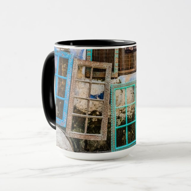 Caneca Molduras coloridas para janelas (Frente Esquerda)