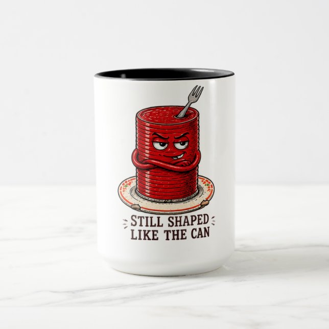 Caneca Molho de Cranberry Ainda com a Forma da Lata Dia d (Centro)