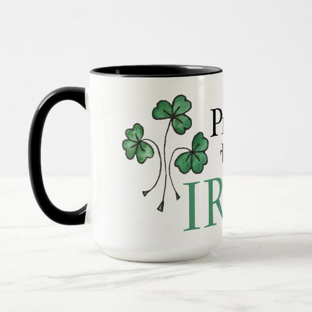 Caneca Molhos Verdes Orgulham-se de Serrar Mug Irlandês (Esquerda)