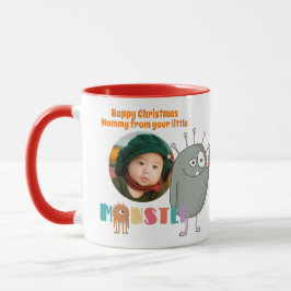 Caneca MOM Christmas PHOTO Gift Kids Cute Funny Monsters