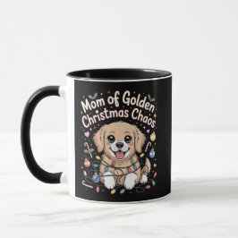 Caneca Mom of Golden Christmas Chaos Badge