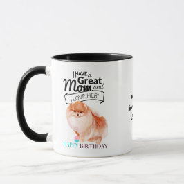 Caneca MOM Pomeraniana DOG MELHOR Personalizado do Mundo