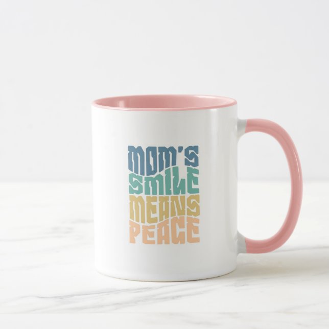 Caneca Mom’s Smile Means Peace – Green & Orange Mug (Direita)
