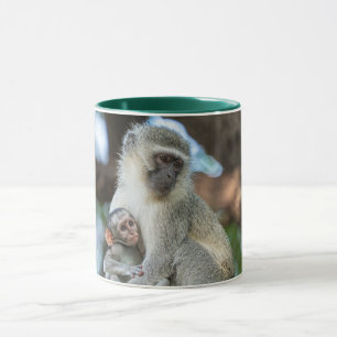 Caneca Momento do Macaco Africano – Vida Selvagem