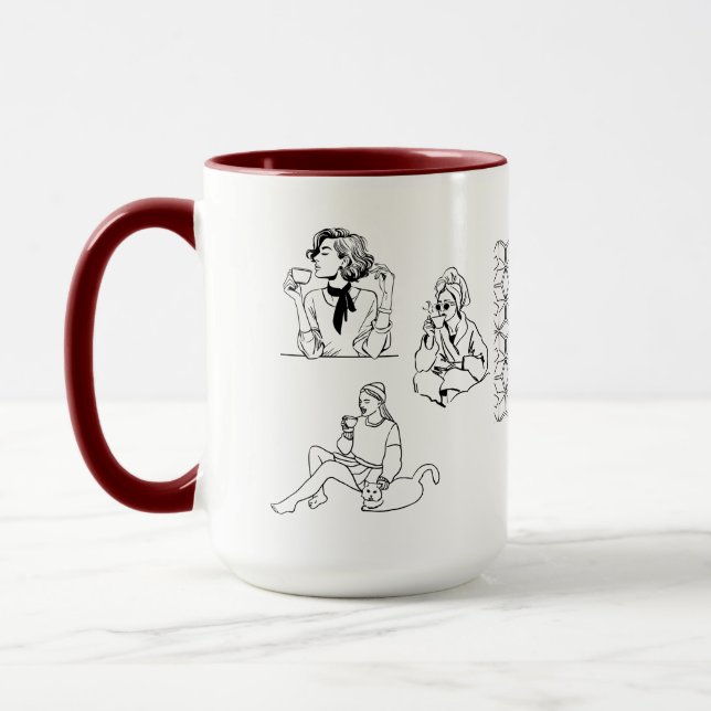 CANECA MOMENTO PACÍFICO DE DUAS CORES MARROM E BRANCO SIP (Esquerda)